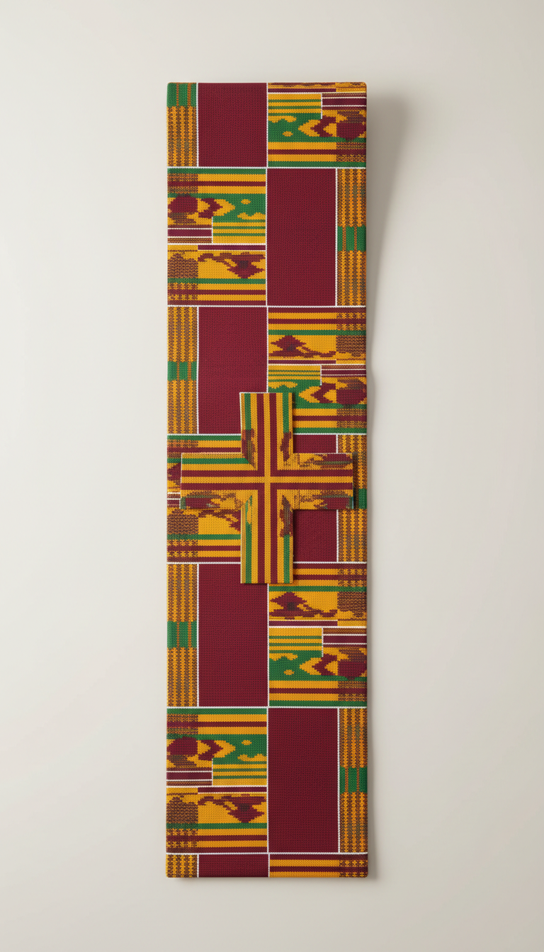Diocesan kente-inspired liturgical stole
