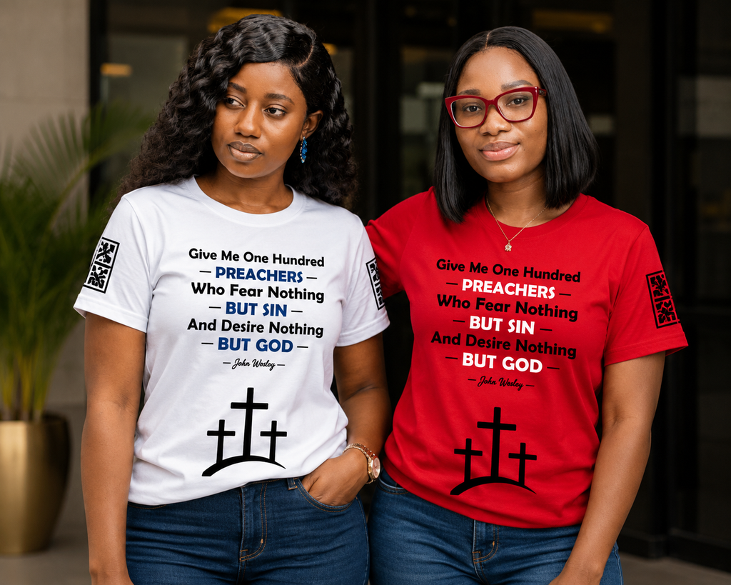 John Wesley Inspirational T-Shirt - "Give Me One Hundred Preachers"
