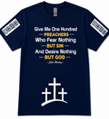 John Wesley Inspirational T-Shirt - "Give Me One Hundred Preachers"